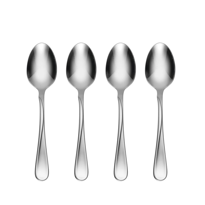 Oneida Flight Everyday Flatware Teaspoons 18/0 Stainless Steel, Set of 4, Silver - Image 1